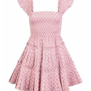 Hillhouse Charlotte Nap Dress Mini in Rose Circular Lattice